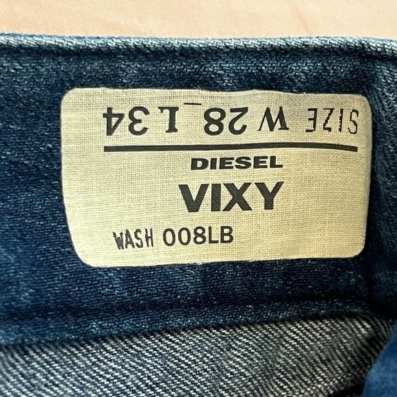❤️ NEW ❤️ DIESEL NWT VIXY Blue Jeans Size 28W 34L 100% Cotton - Picture 13 of 15